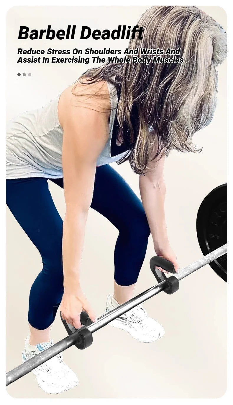 1Pair Fitness Pull Up Hand Grip Ergonomic Hook Handle Gym Multifunctional Down Grips Versatile Strength Training Equipments