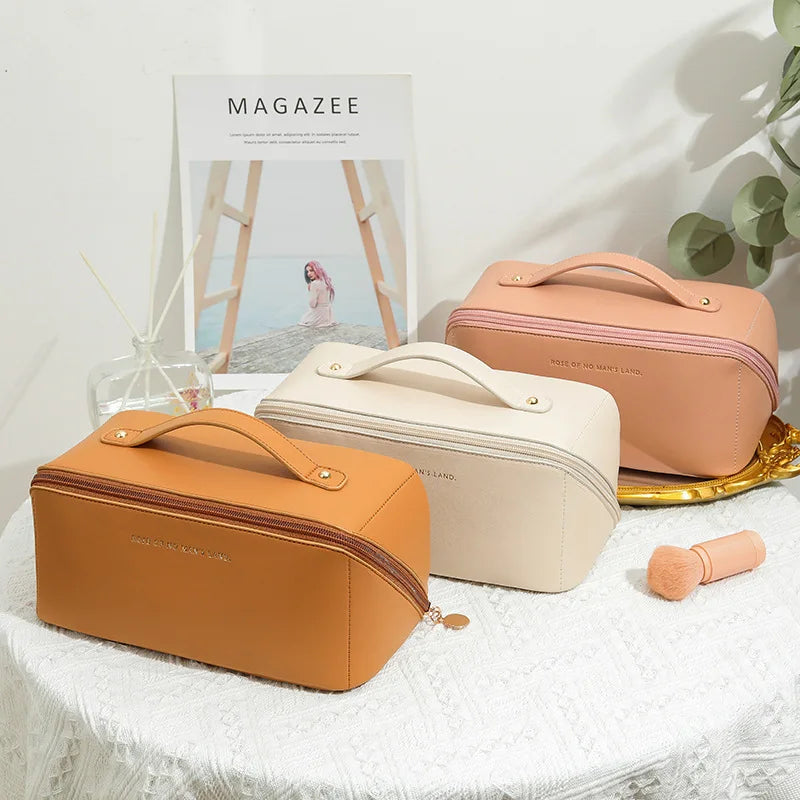 Homefish Organizer Female Toiletry Kit Bag MakeUp Case Storage Pouch Luxury Lady Box, Cosmetic Bag, Organizer Bag For Travel Zip