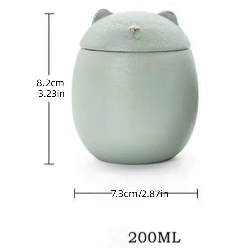 Ceramic Funeral Urn for Pets 200ml Dog/Cat Shape Dog Cat Cremation Urns Moisture Proof Memorials Bird Mouse Urn Dog Supplies