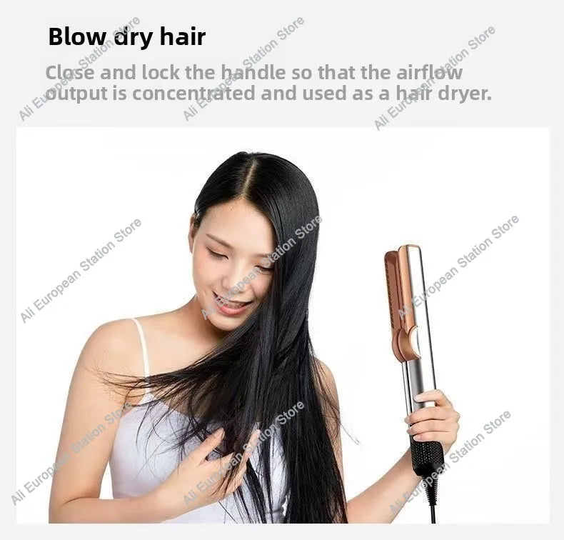 2in1 Professional Hair Straightener Curling Hair Dryer 110000 RPM Dry Air Anion Portable Wet & Dry Straightener HT01 For Dysons