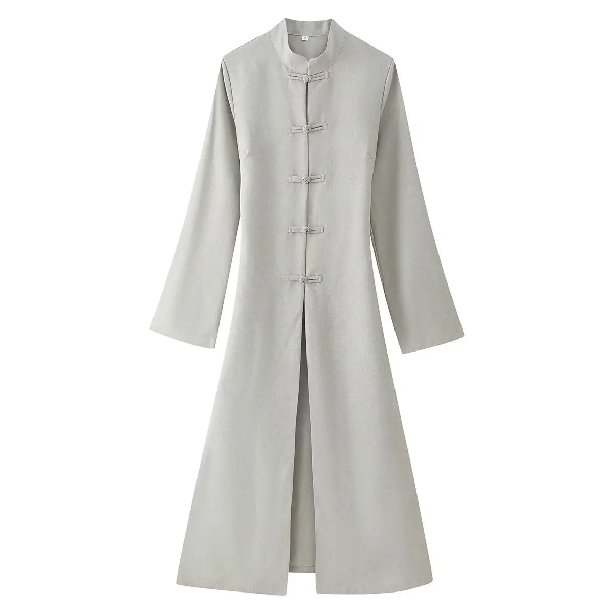 Chinese Style Frog Button Two Piece Set Long Flared Sleeve Ruched Waist Traditional Oriental Outline Sets Spring Picnic Outfit