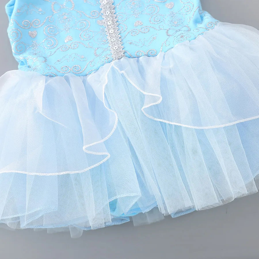 Baby Girls Costumes Kid Romper Tutu Dress with Headband Infant Baby Girl Princess Alice Clothes Aurora Belle Dress Party Costume