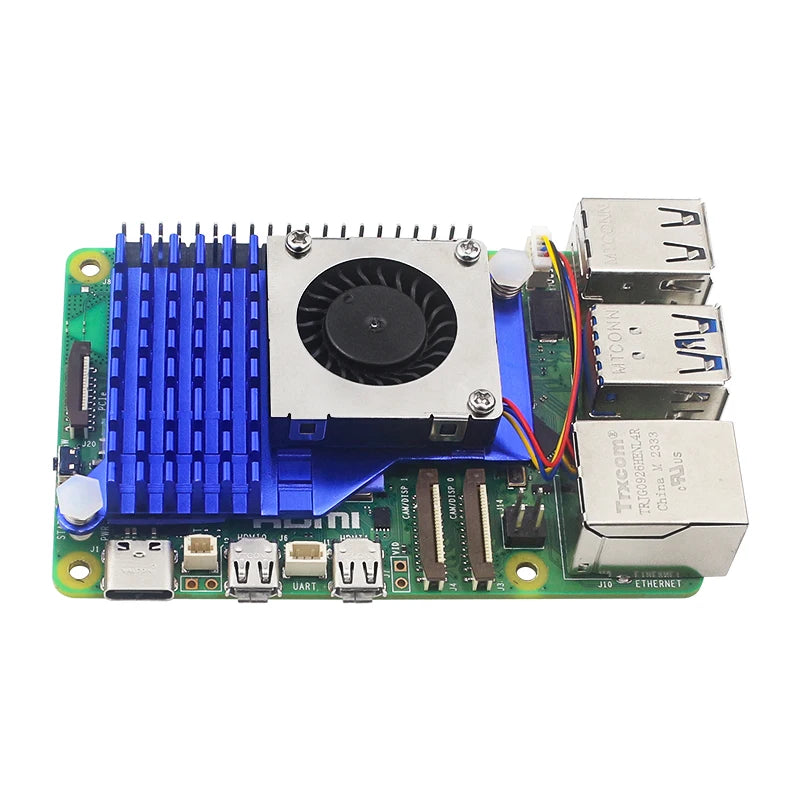 Raspberry Pi 5 Active Cooler  Aluminum Heatsink PWM Cooling Fan Speed Adjustable Black Silver Blue Radiator for Raspberry Pi 5