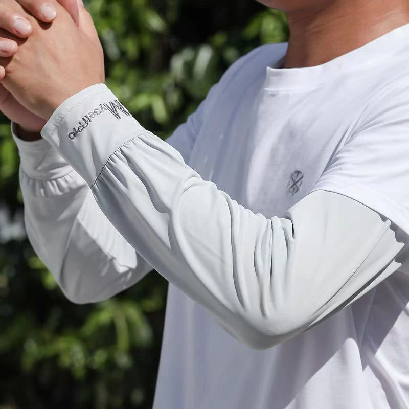 Cooling Arm Sleeves Breathable Sun Protection Ice Slik Sleeves Summer Outdoor Sports Driving Cycling Sleeves Men Loose Arm 2026