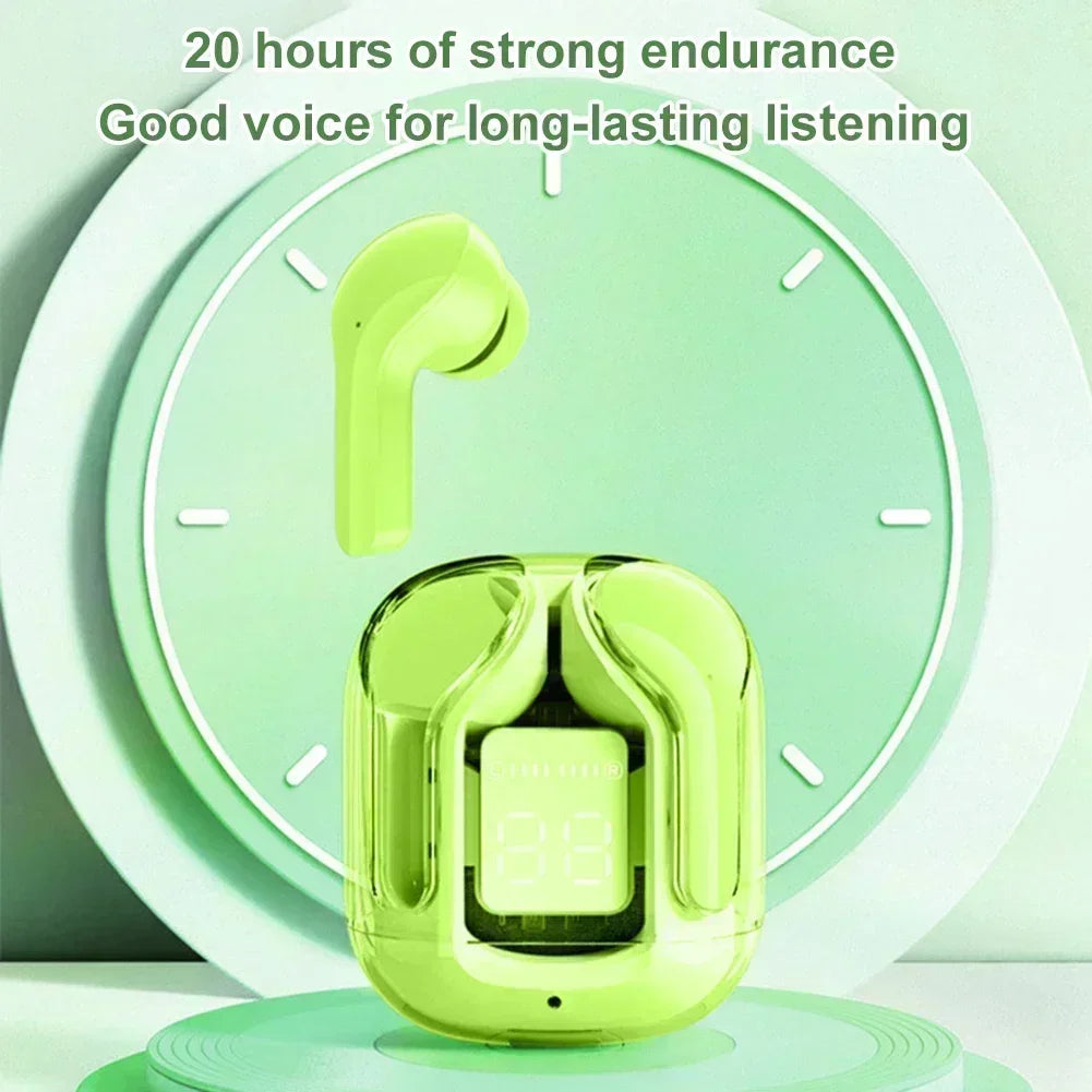 Wireless Bluetooth Headphones Tws in -ear Wireless Earphones with Microphone Led Display for Call Game Music Sports
