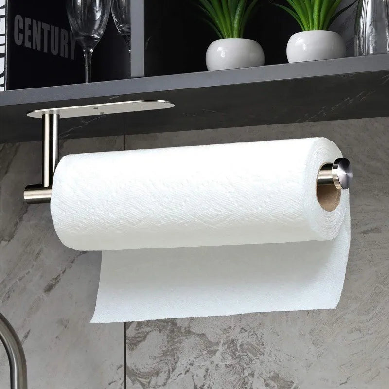 Kitchen Paper Towel Holder Adhesive Tissue Hanger Toilet Roll Paper Dispenser Cabinet Storage Napkin Rack Bathroom Accessories