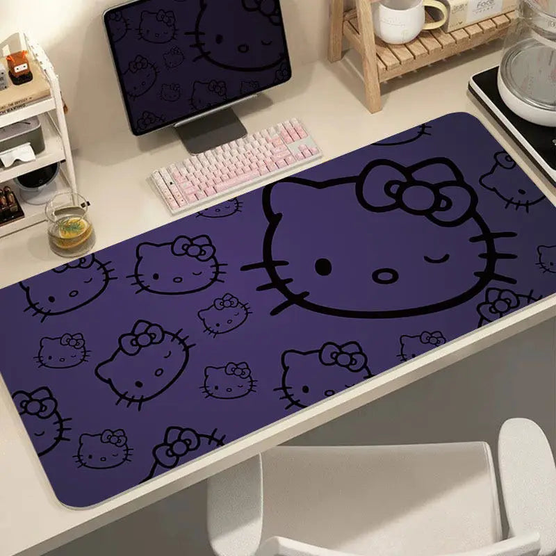 Leather Hello Kitty Printed Mouse Pad Girls Student Extra Large Non-Slip Pad Computer Key Pad Cartoon Desk Writing Pad