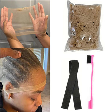 Wholesale HD Wig Caps High Quality Transparent HD Hair Nets Weave Nylon Stretchy Lace Front Wig Cap for Women Men Light Brown