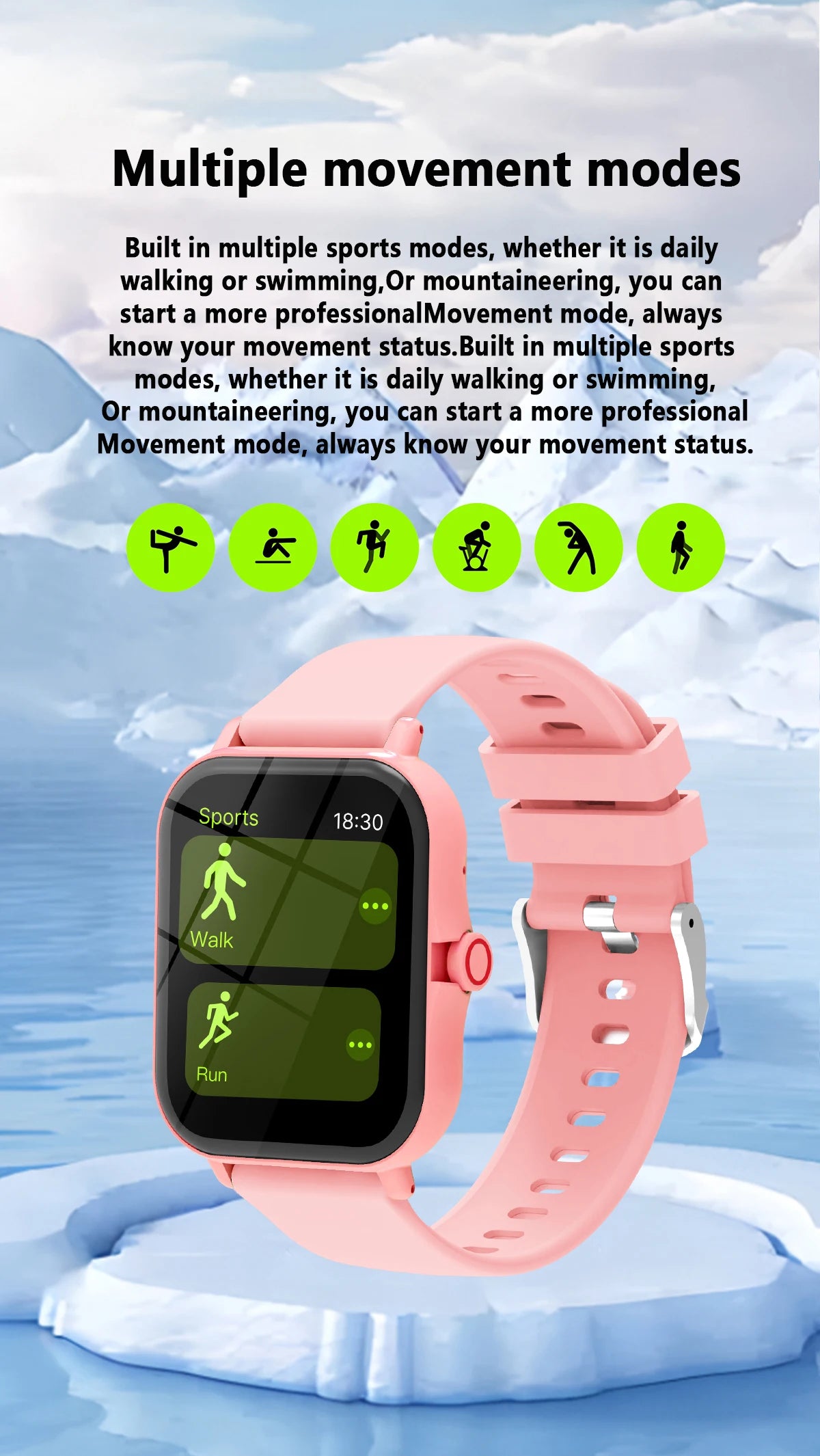2026 New Smartwatch 1.83"Screen Bluetooth Call Voice Assistant Music Control Fitness Tracker for Android/IOS Phone Children Gift
