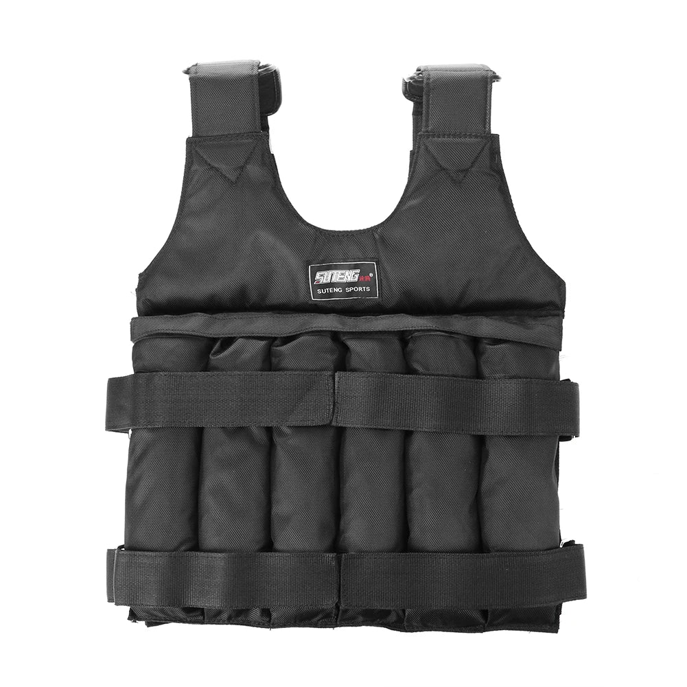 20/50kg Loading Weighted Vest Adjustable Exercise Training Fitness Jacket Gym Workout Boxing Vest Running(without fillers)