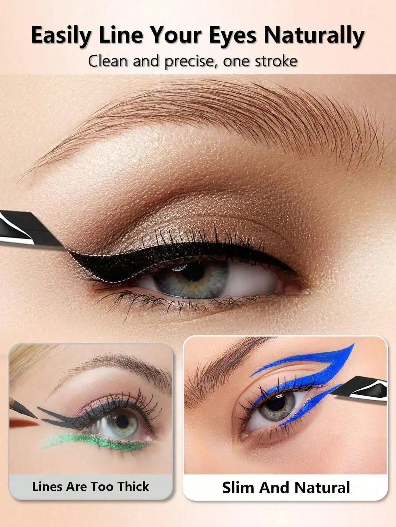 3pcs Makeup Brush Set, Including Angled Eyeliner Brush, Eyebrow Brush, And Ultra-Fine Eyeshadow Brush, Makeup Brush Set, Makeup Brush Kit, Makeup Brush Set, Full Makeup Brushes, Makeup Brush Set, Complete Makeup Tools, Makeup