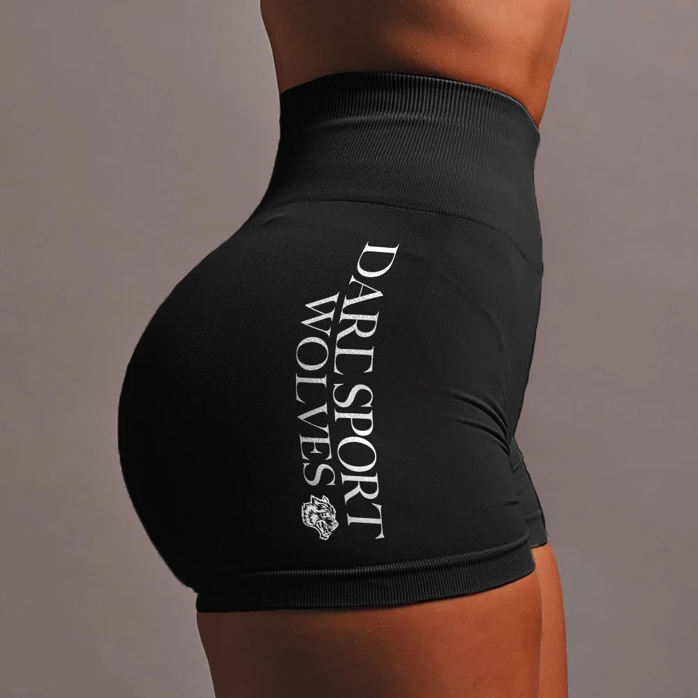DARC SPORT High-waist Peach Shorts Fitness Sports Shorts Seamless Knitted Yoga Pants