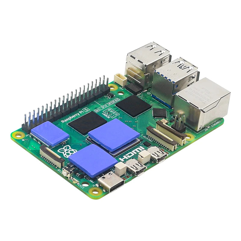 Raspberry Pi 5 Active Cooler Aluminum Heatsink PWM Speed Adjustable Fan Black Silver Blue Cooling Radiator for RPI 5 Pi5