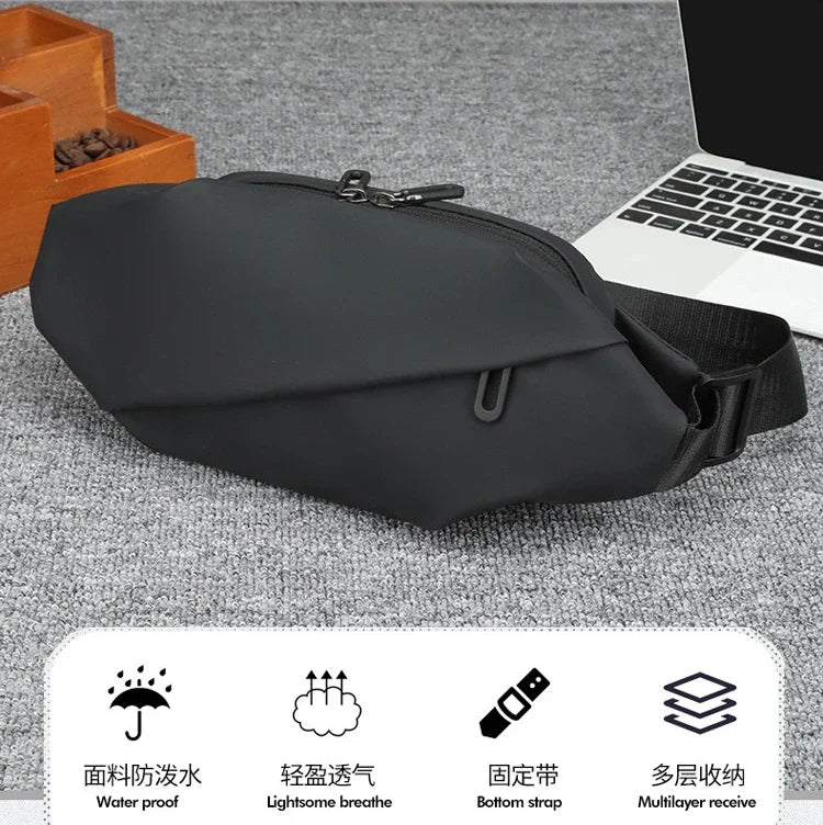 Men Minimalist Outdoor Sports Running Jogging Waist Bag Man Waterproof Fanny Pack Stylish Cross Body Belt Bag Waist Bag for Men