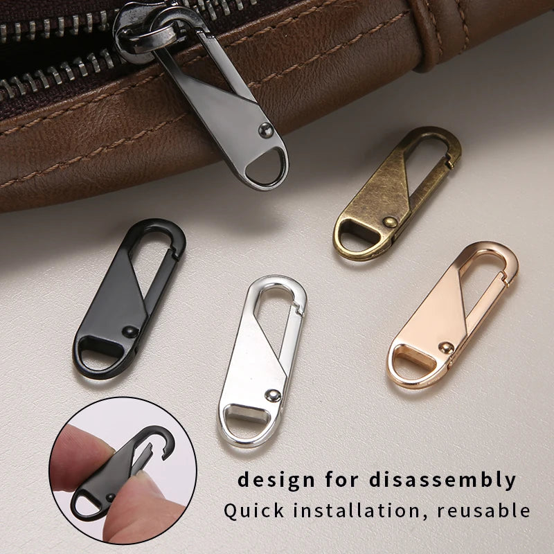 1/2/4/5/10Pcs Zipper Slider Instant Universal Repair Kit Replacement for Broken Buckle Travel Bag Suitcase Tent Backpack Zippers