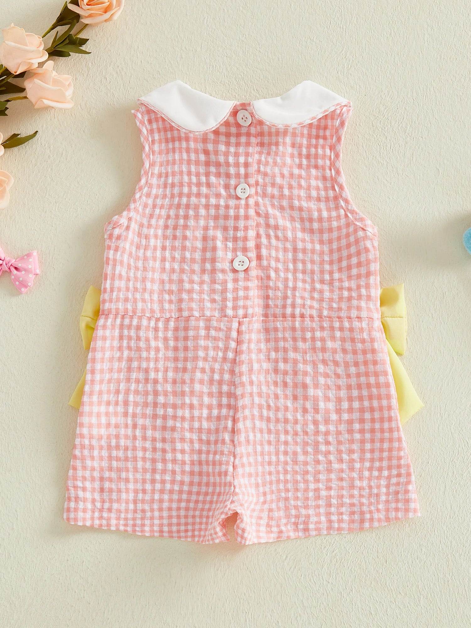 Citgeett Summer Kids Toddler Baby Girls Jumpsuit Shorts Casual Bows Striped Doll Collar Sleeveless Overalls Clothes