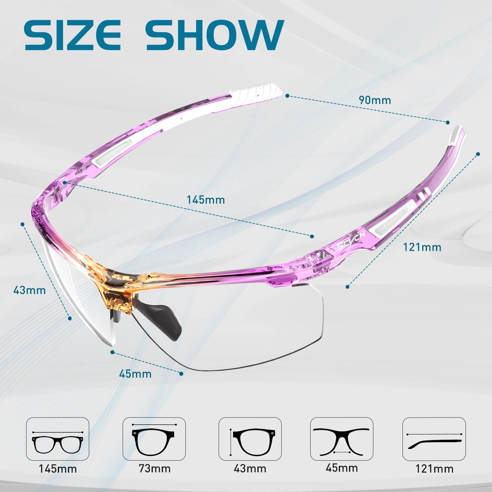 Scvcn Photochromic Sunglasses Cycling Glasses Bike Running Man Sun Bicycle Sports MTB Road Eyewear for Women Cycle Goggles 2023