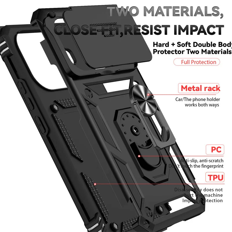 Slide Camera Protector Armor Funda For Xiaomi 15T Pro Case Magnetic Holder Ring Cover For Mi 15T Mi15T Xiaomi15T 15 T Pro 15TPro