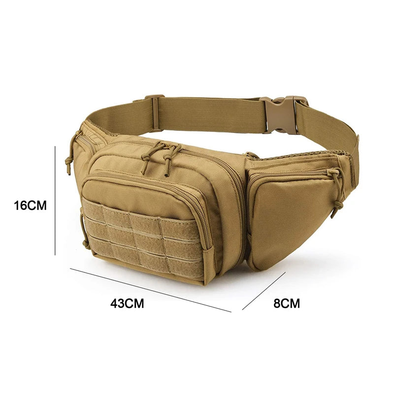 Outdoor MOLLE Fanny Pack, Gun Holster for Multiple Models, Compact & Secure Fit for Utility Accessories