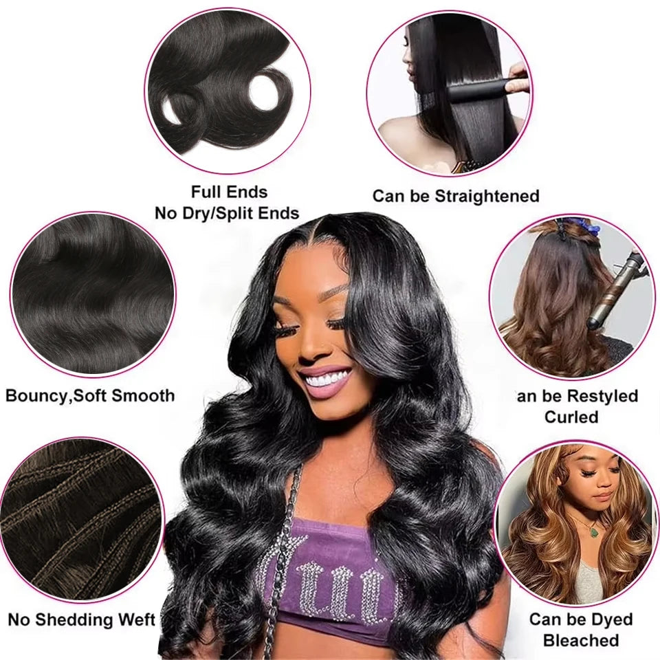 Loose Wave Bundles 100% Human Hair Raw Double Weft Weave Virgin Hair Extensions Natural Color 1B 1 2 3 4 Loose Deep Wave Bundles
