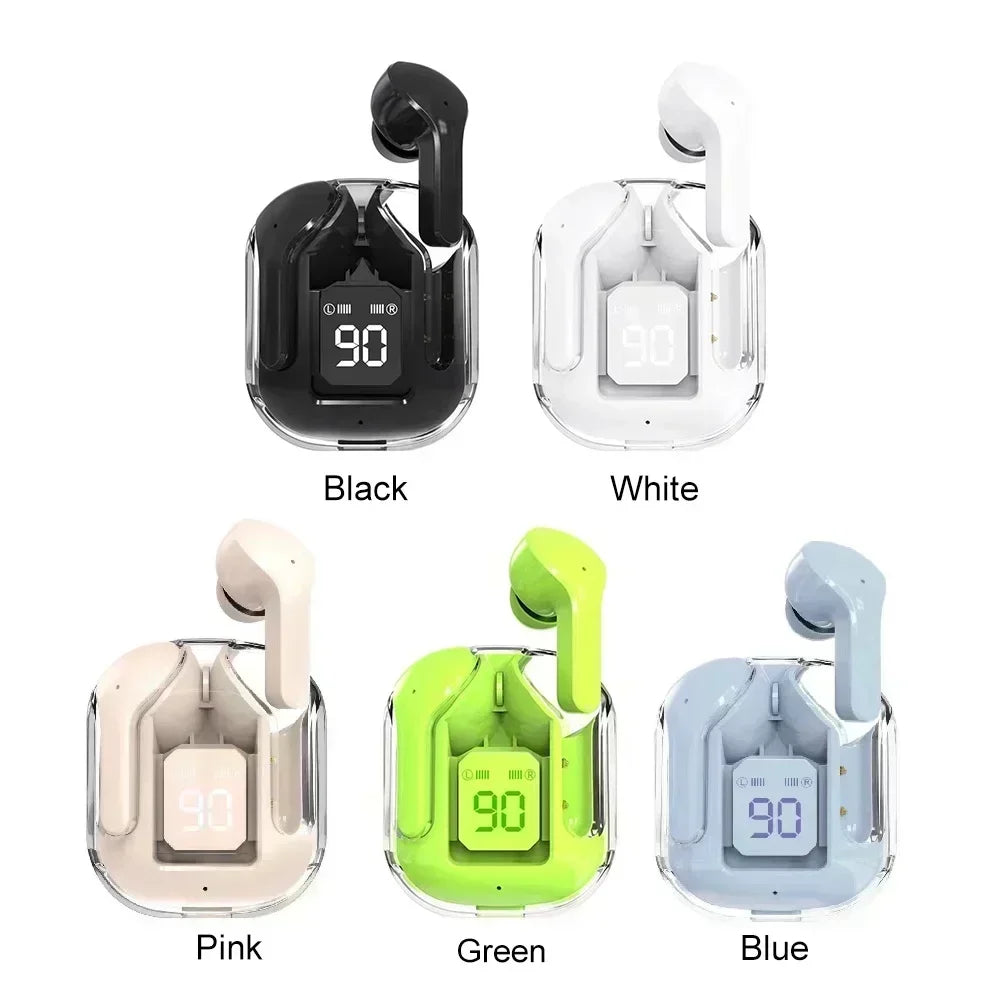 Wireless Bluetooth Headphones Tws in -ear Wireless Earphones with Microphone Led Display for Call Game Music Sports