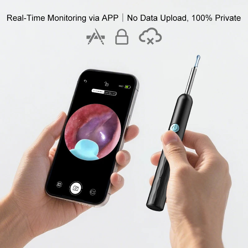 WiFi Visual Ear scope Camera 1080P for iPhone/Android Ear Picker Cleaning Wireless Endoscope Otoscope with Ear Wax Removal Tools