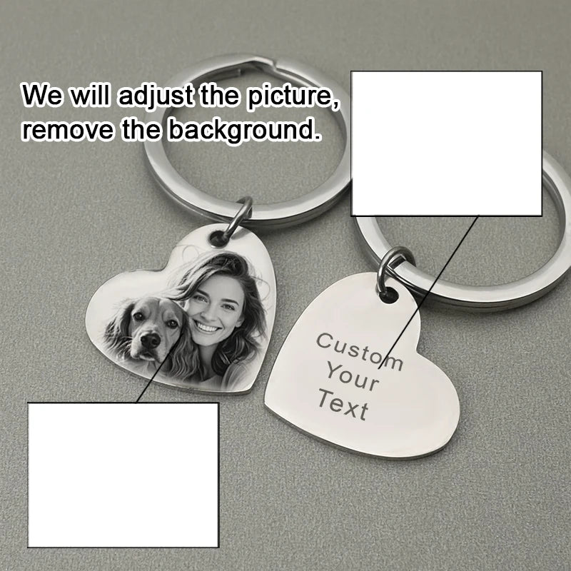 Keychain customizable photo personalized Keychain photo and text Keychain customizable Keyring Safe driver keychain for dad