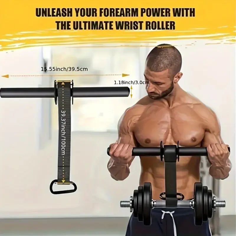 Iron Wrist Forearm Strengthener Muscle Training Stick Strength Equipment Black Universal Size Power Fitness Outdoor Sports Gear