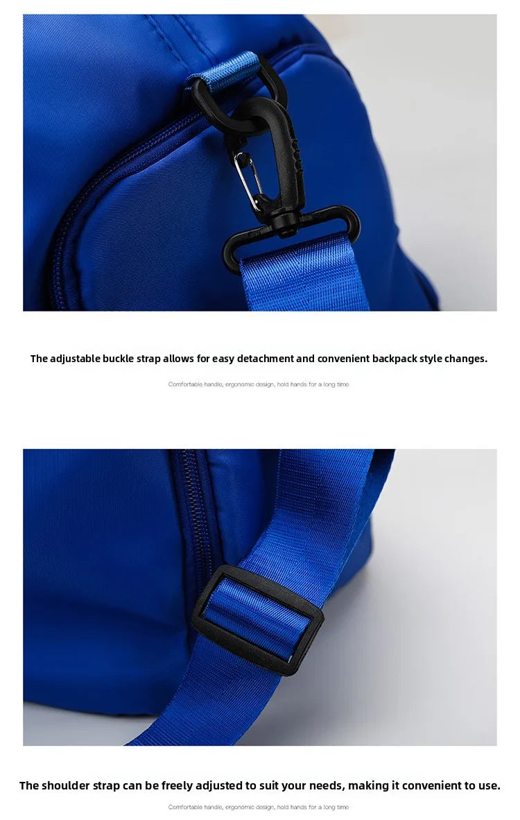 Large Capacity Fitness Bag Women's Handheld Oxford Cloth Yoga Sports Bag Fashionable Luggage Bag Wet And Dry Separation Can P...