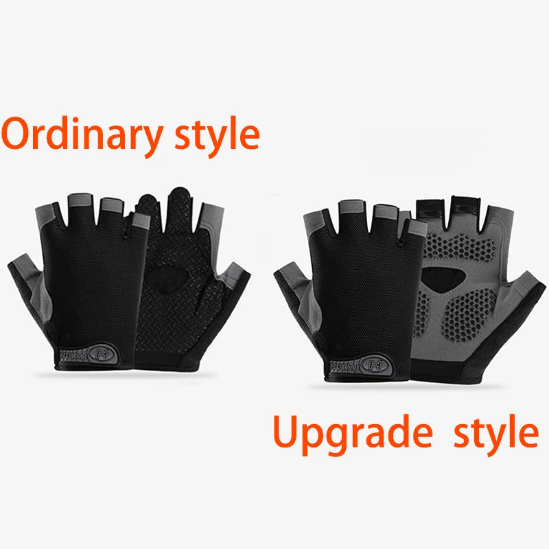 Fingerless Gym Gloves for Men Women Breathable Anti Slip Fitness Training Gloves for Bodybuilding Cycling Sports