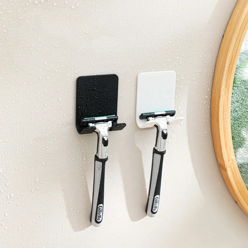 Bathroom Razor Holder Storage Hook Wall Men Shaving Shaver Shelf Punch Free Razor Rack Accessories Organization