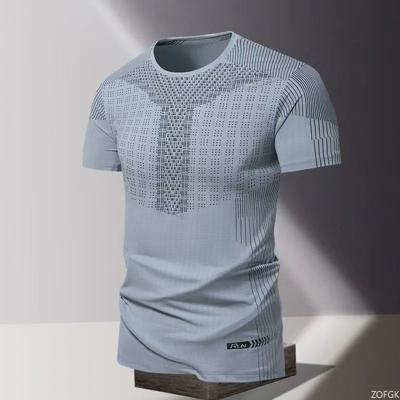 Summer Quick Drying Clothes 3D Printed Men's T-shirt, Oversized Loose Round Neck Short Sleeved Shirt