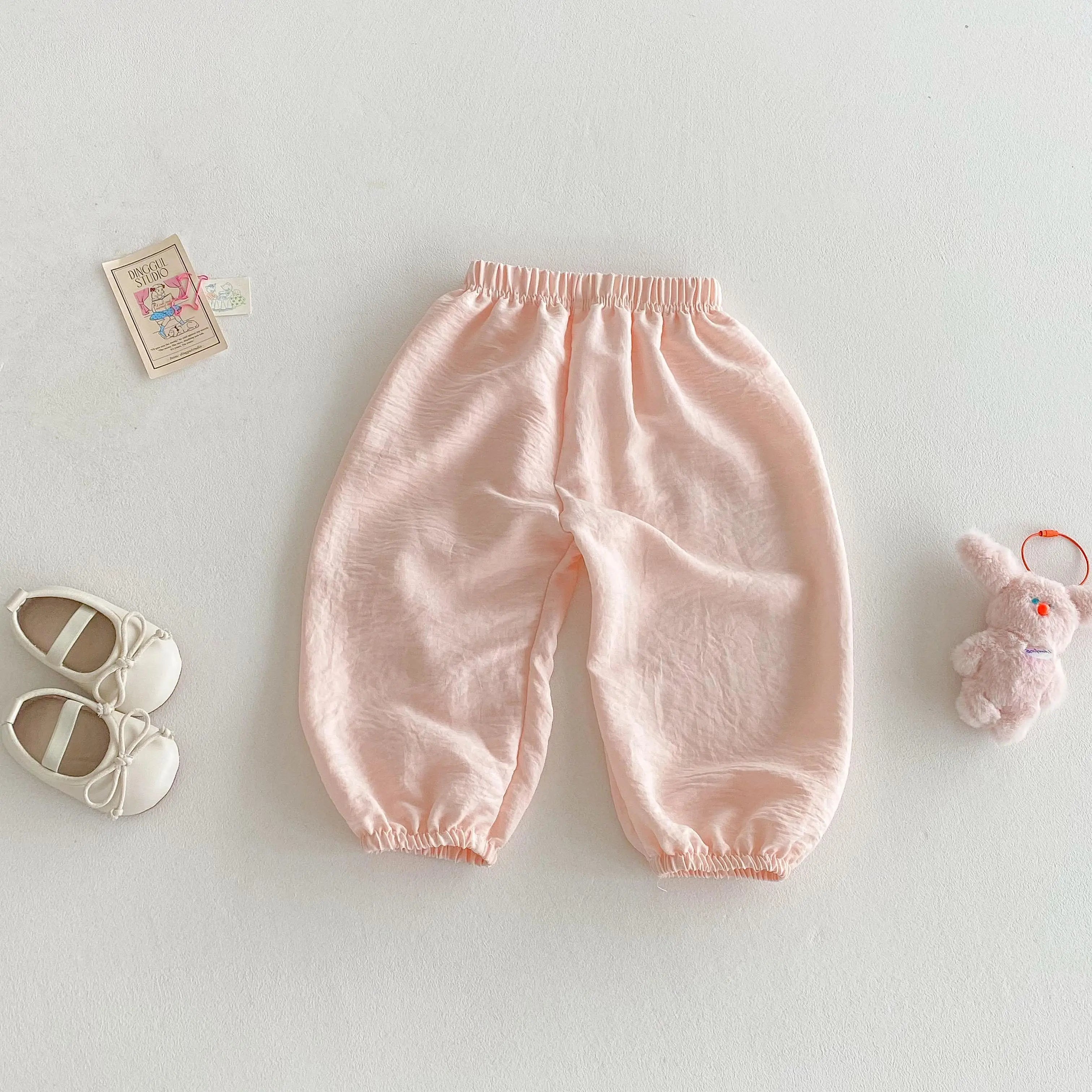 Summer Solid Color Children's Anti-mosquito Pants Loose Casual Bloomers For Kids Girls And Boys Toddler Costume Thin Trousers