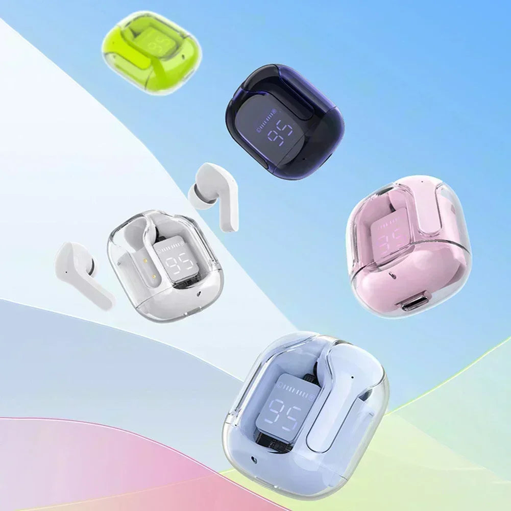 Wireless Bluetooth Headphones Tws in -ear Wireless Earphones with Microphone Led Display for Call Game Music Sports