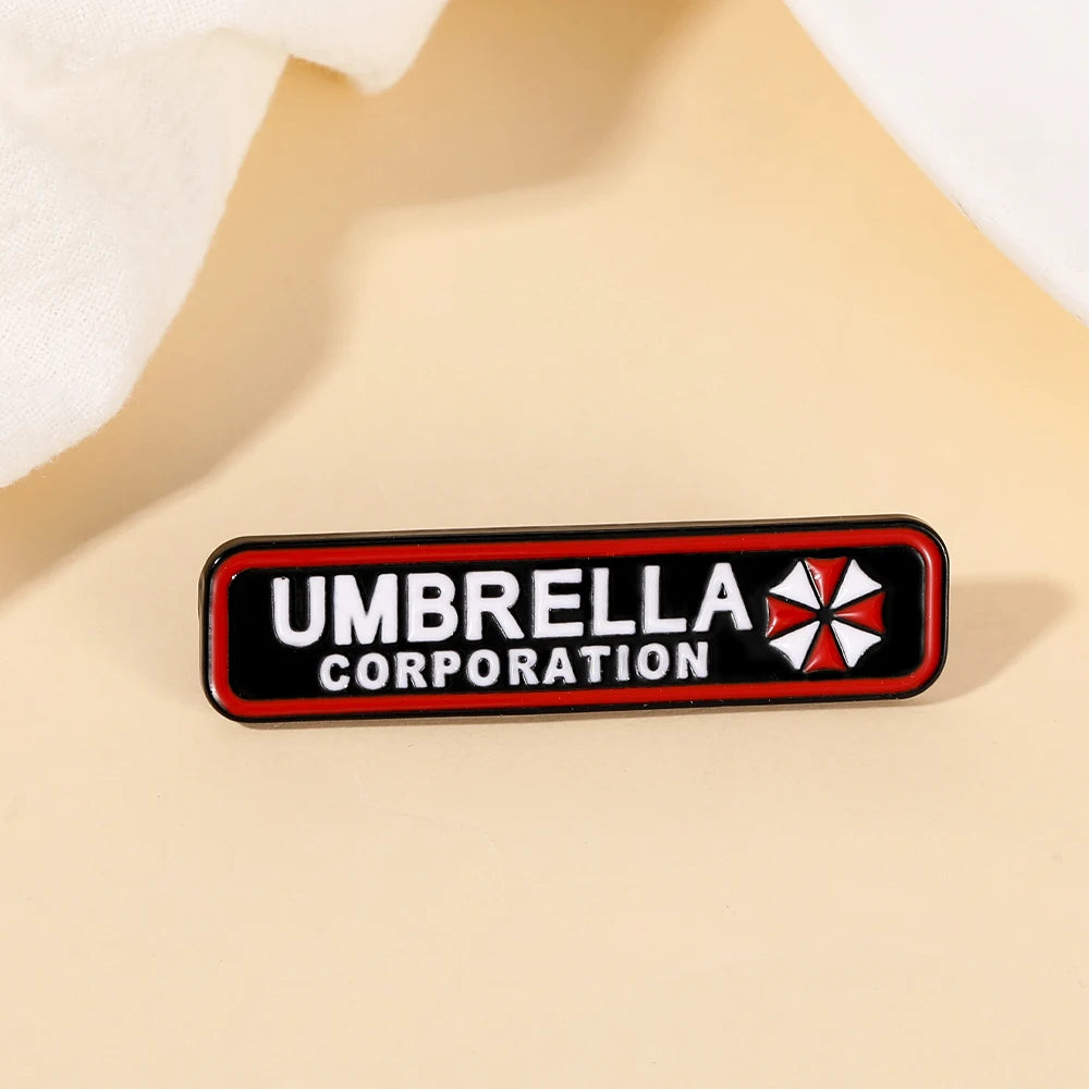 Wholesale Umbrella Corporation Enamel Pins Black Long Strip Brooch