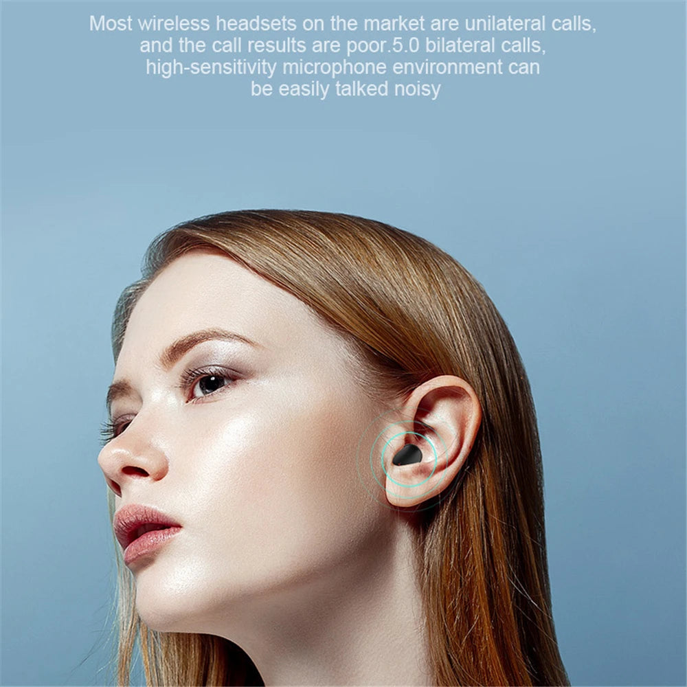 A6S Wireless Bluetooth Earphones Touch Control Sport Headset LED Display Stereo Sound For Mobile Phones