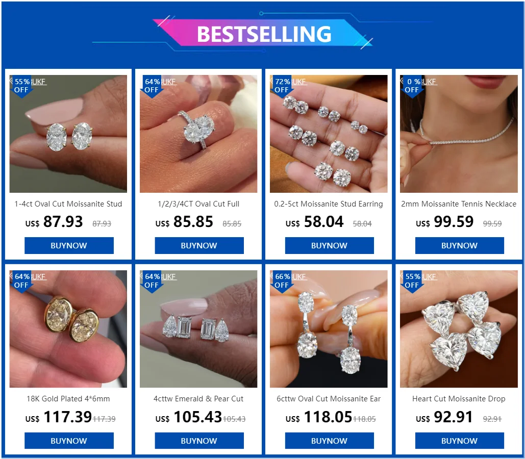 0.5-5ct Oval Cut Moissanite Stud Earring for Women D Color Sparkling Diamond 925 Sterling Silver Ear Studs Party Jewelry Gifts