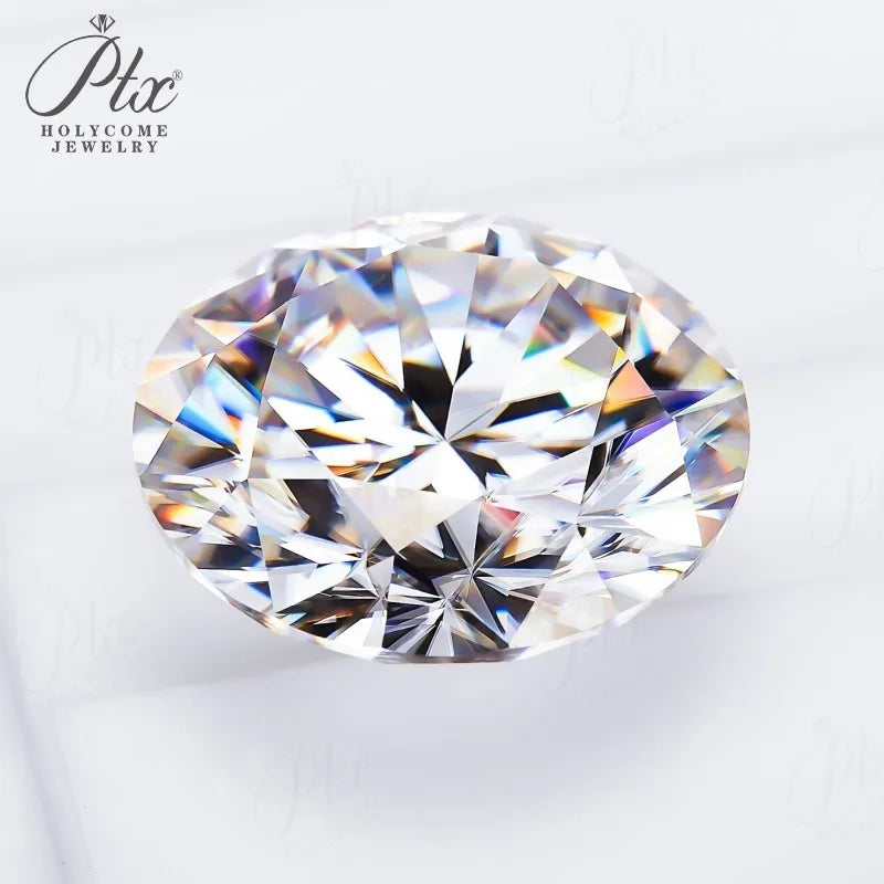 0.1-10ct D White Round Cut Moissanite Beads Brilliant Cut Loose Stones For Fine Jewelry Making Custom Bracelet Necklace Design