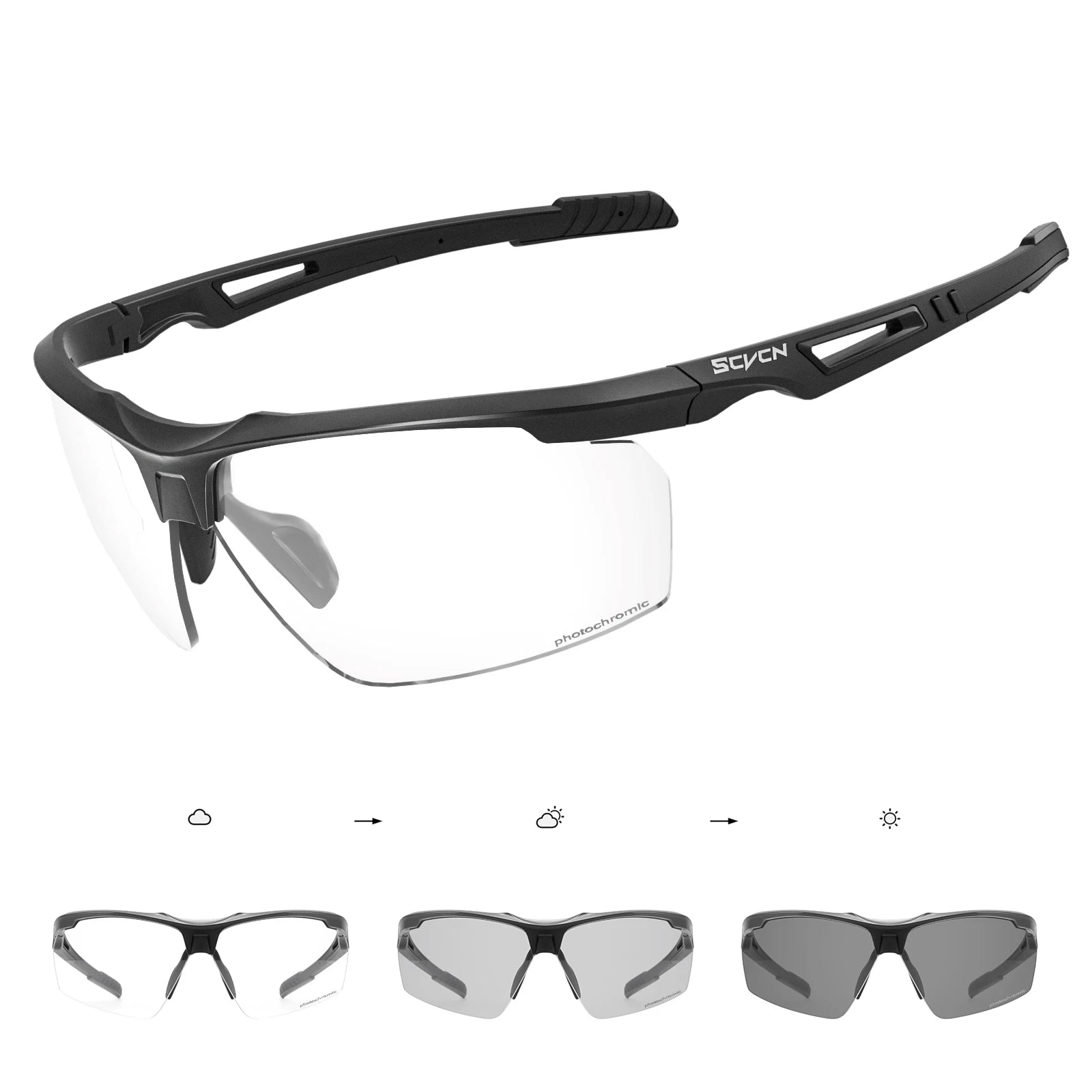 Scvcn Photochromic Sunglasses Cycling Glasses Bike Running Man Sun Bicycle Sports MTB Road Eyewear for Women Cycle Goggles 2023