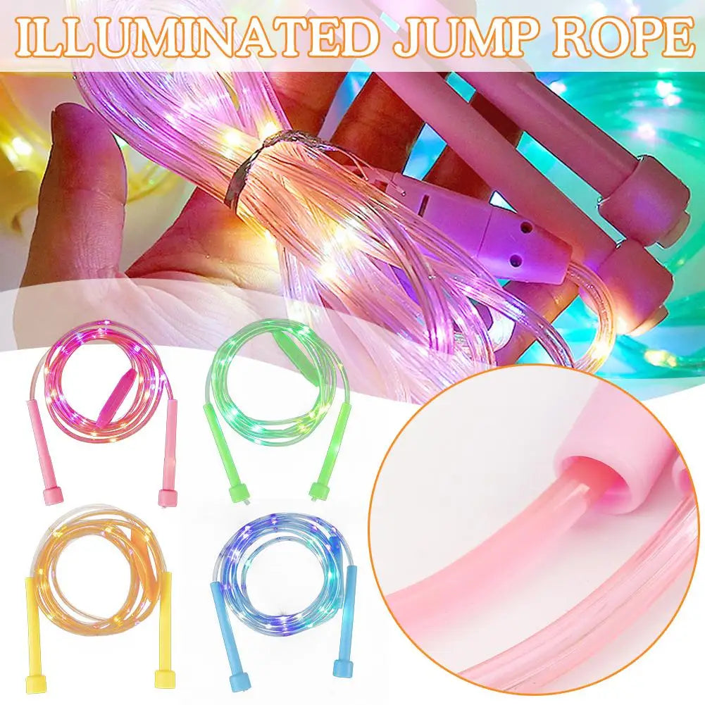 Illuminated Jump Rope Kids Night Exercise Fitness Training Entertainment Glowing Rope Skipping Fun Toys Optical Playing Led Lamp