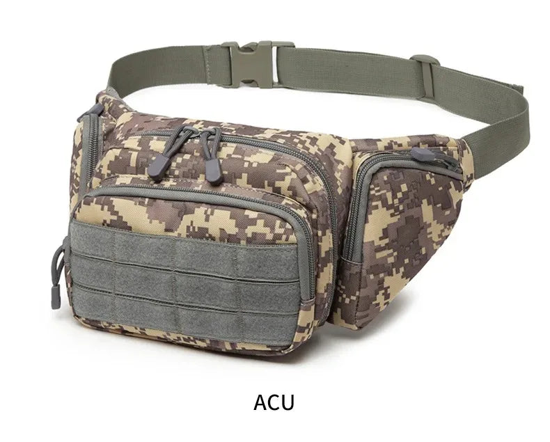 Outdoor MOLLE Fanny Pack, Gun Holster for Multiple Models, Compact & Secure Fit for Utility Accessories