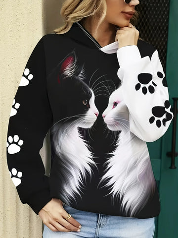 Cute Cat 3D Print Hoodies Men Women Fashion Casual Sweatshirts Autumn Oversized Hoodie Pullovers Tracksuit Women Clothing