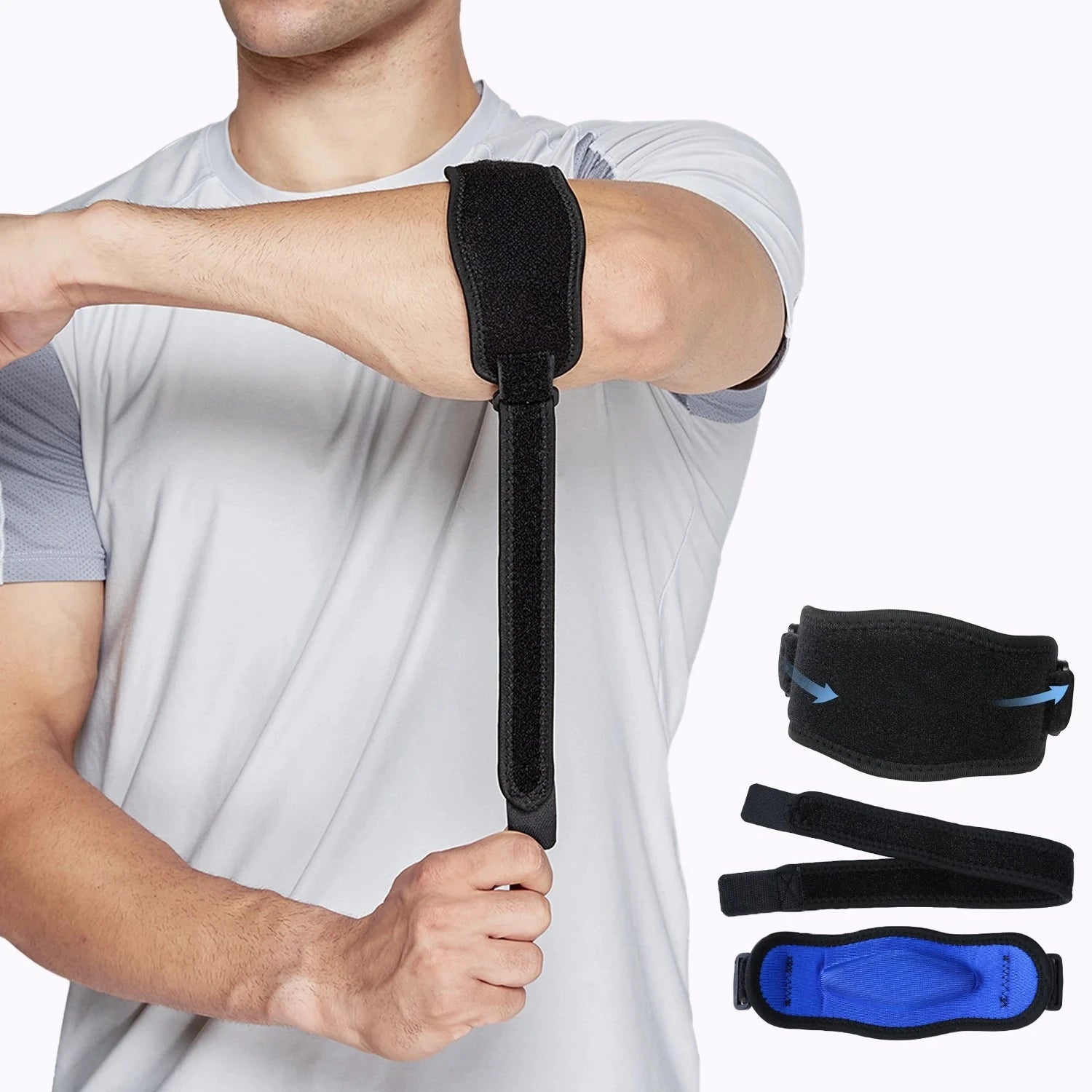 1Pc Adjustable Elbow Brace - Sports Compression Arm Support For Basketball, Tennis, Volleyball, Golf Unisex Fitness Tool