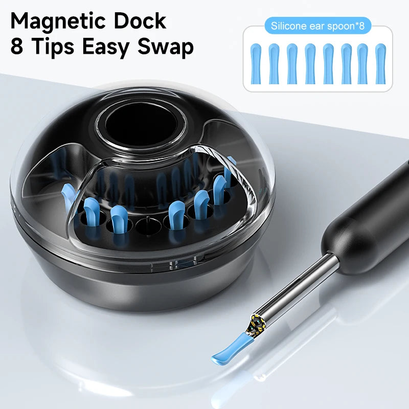 WiFi Visual Ear scope Camera 1080P for iPhone/Android Ear Picker Cleaning Wireless Endoscope Otoscope with Ear Wax Removal Tools
