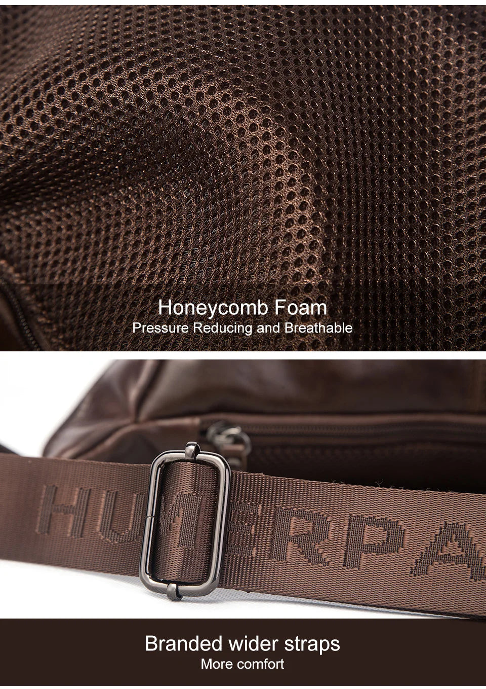 HUMERPAUL Genuine Leather Waist Bag Casual Fanny Pack For Men Multifunction Outdoor Chest Bag Phone Pouch Travel Crossbody Bages