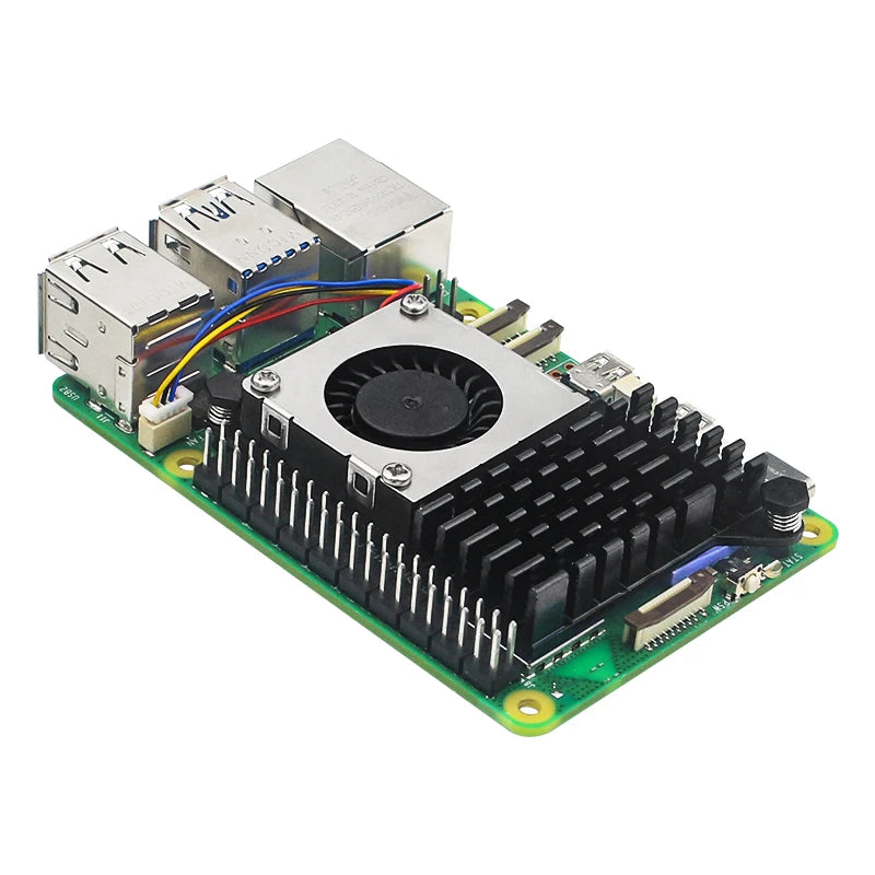 Raspberry Pi 5 Active Cooler  Aluminum Heatsink PWM Cooling Fan Speed Adjustable Black Silver Blue Radiator for Raspberry Pi 5