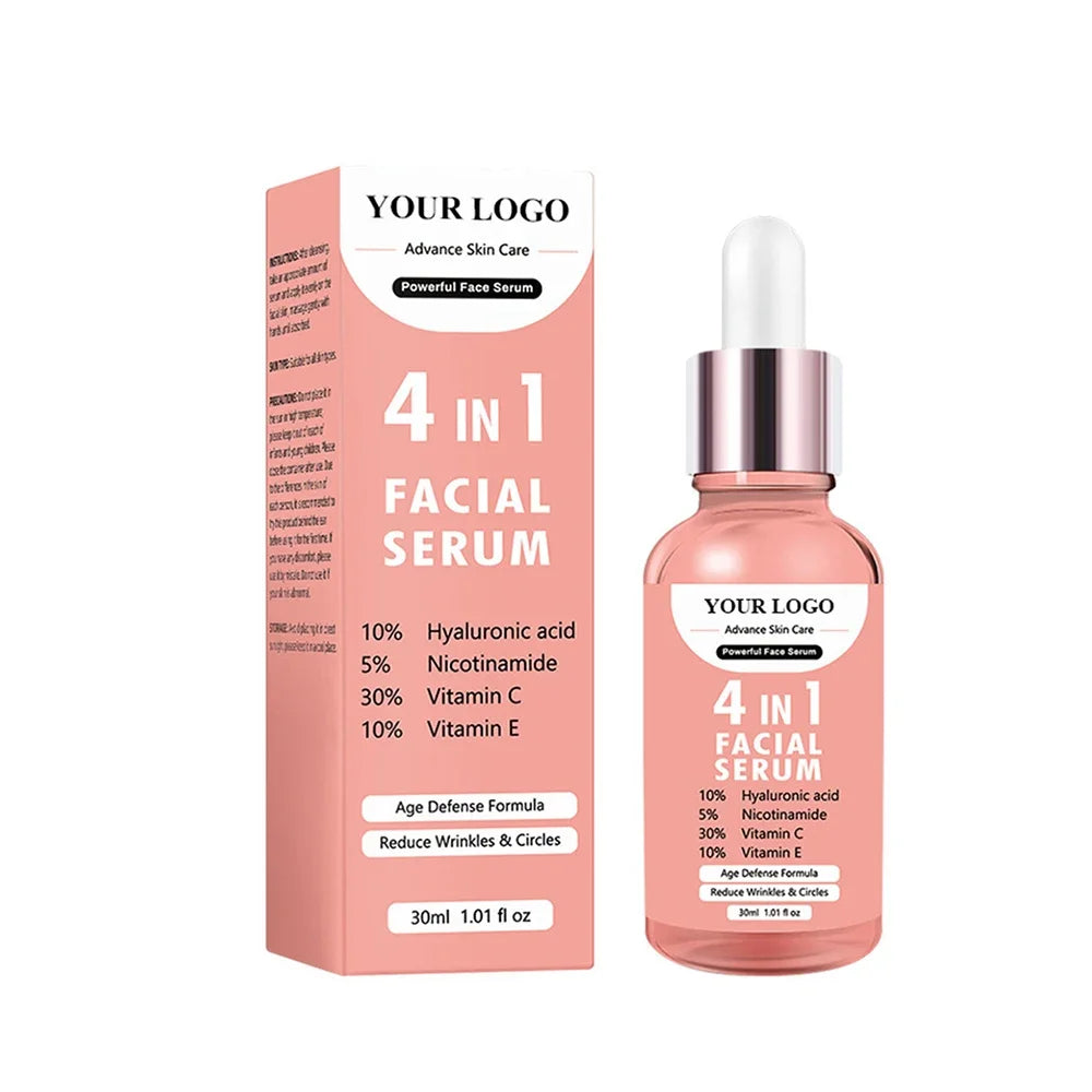 30ml Private Label Essence Custom Bulk Anti-Aging Repair Essences Powerful Hyaluronic Acid Face Skin Care Product VC Makeup
