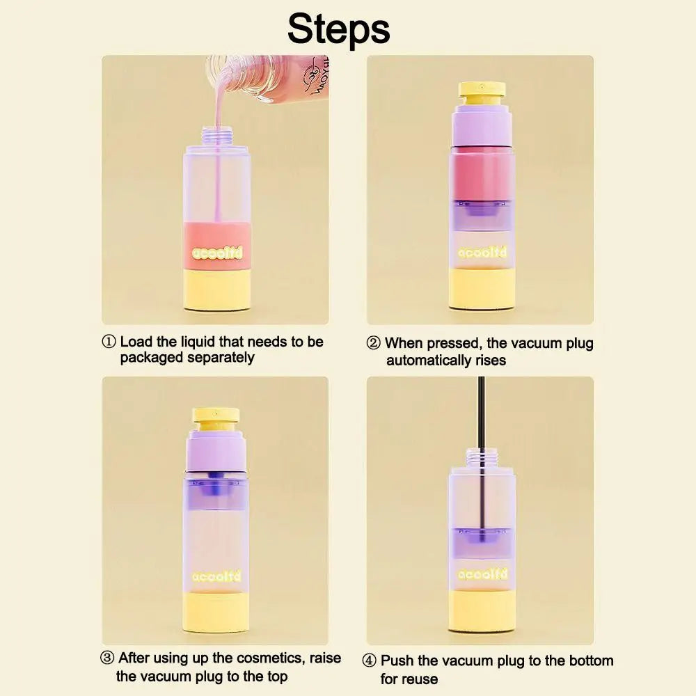 New 30ml/80ml Travel Vacuum Dispensing Bottles Portable Fillable Skincare and Cosmetic container Pump-type Empty Bottles