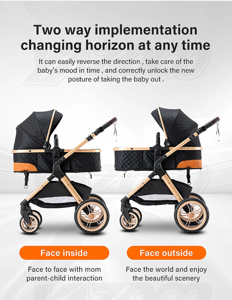 3-in-1 baby stroller travel system lightweight pram for newborns compact foldable Winter baby stroller baby buggy all-terrain