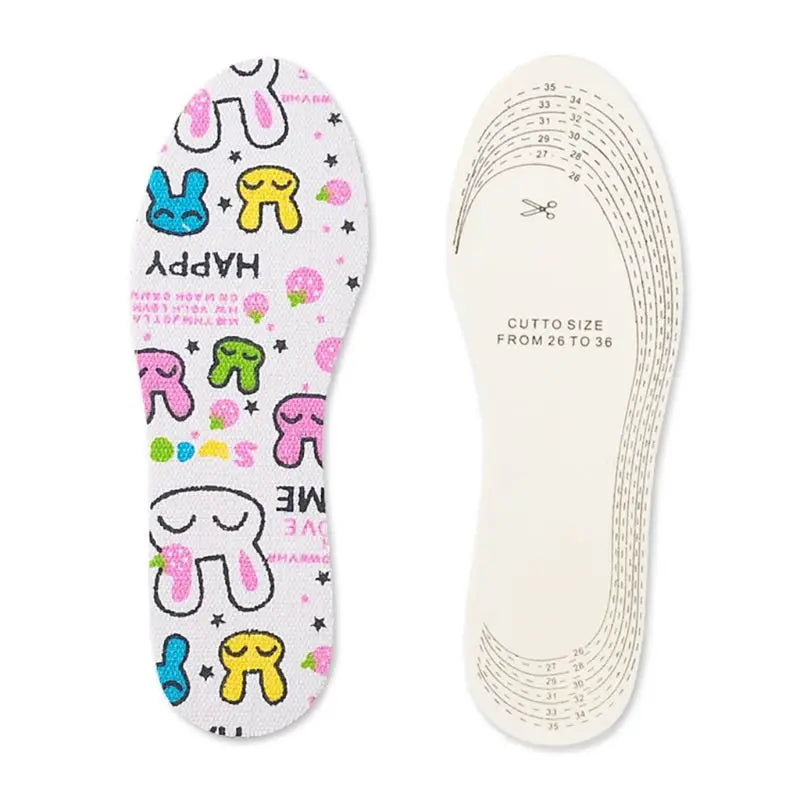 Kids Shoe Pad Cut Size Massage Cushion Latex EVA Ultralight Soft Pads Children Insole Cartoon Protector Breathable For